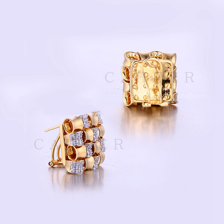 New Style Gold Jewelry AAA CZ Stone 18K Gold Plated Earring K0028E