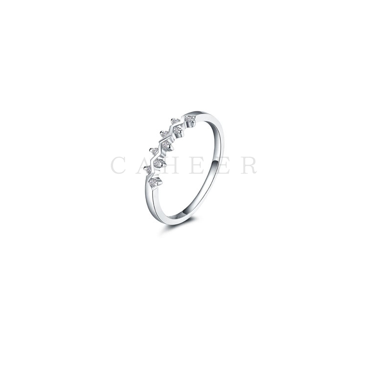 CR1707046 Korean Design Rings Engagement Jewelry Wheel Gear Shape Ring