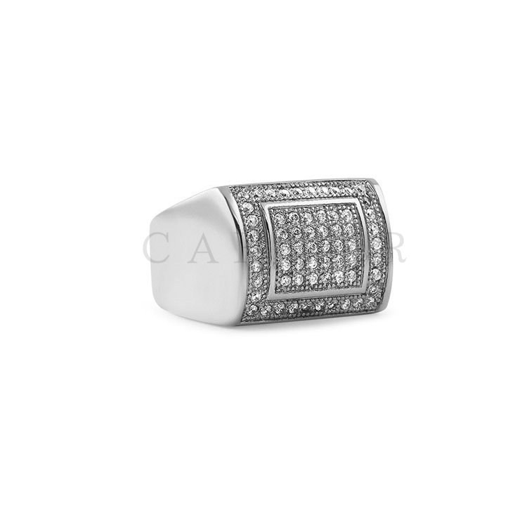 CR1707061 Micro Setting Silver Men Ring