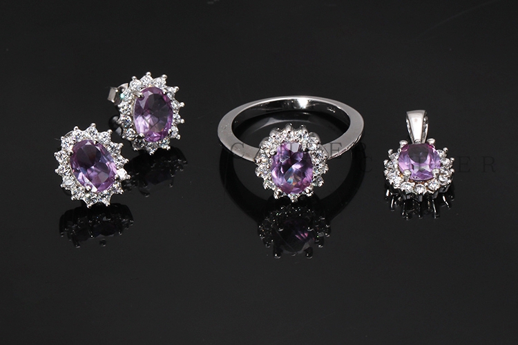 Amethyst Jewelry Set K0010S