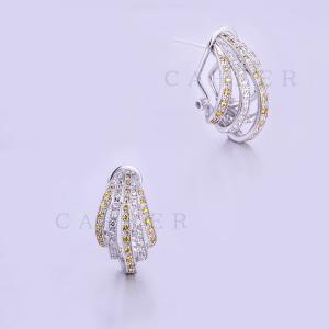 Earrings Women Wholesale Earring Fashion Jewelry Yellow CZ Earrings K0016E