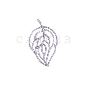 Silver Jewelry Wholesale Leaf Shaped Pendant K0006P