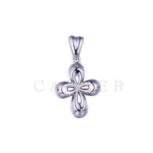 Silver Color Necklace for Women Four Leaves Pendant K0007P