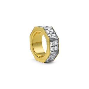 CR1707006 Hot Sale Rings AAA CZ Stone Rings Octagon Brass Ring