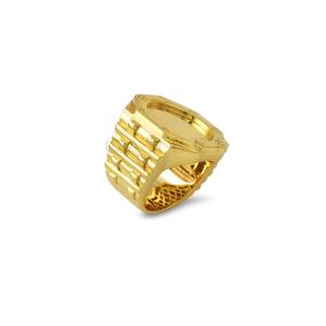 Dubai Hot Sale Engagement Rings Plating 18K Gold Mens Ring K0008R