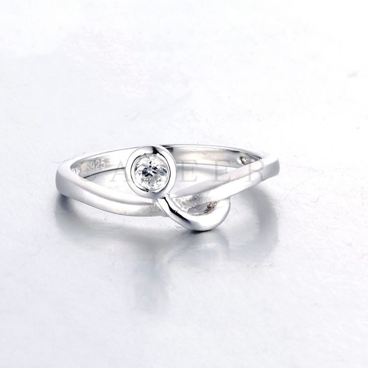 Simple Style Silver Ring K0105R