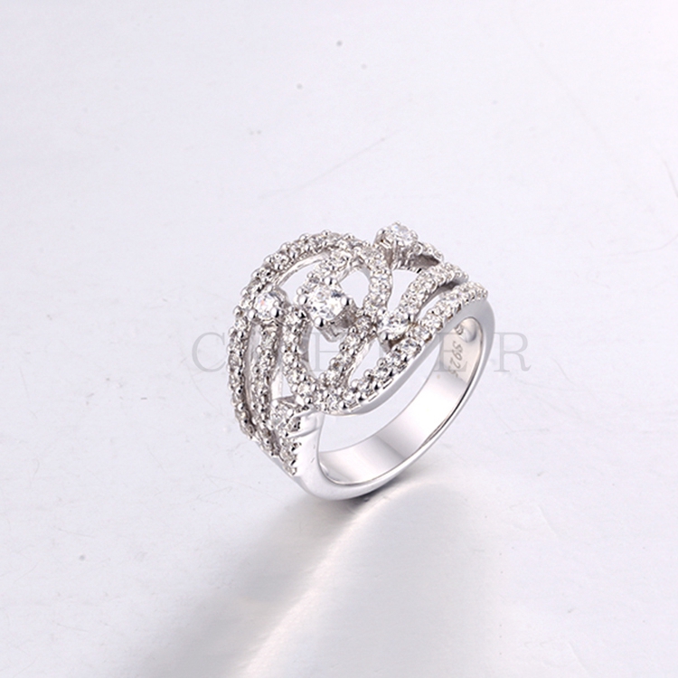 Luxury Silver Finger Ring K0137R