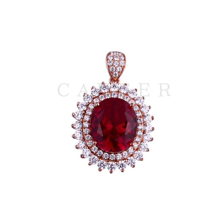 Oval Ruby Gemstone Pendant CA0041P