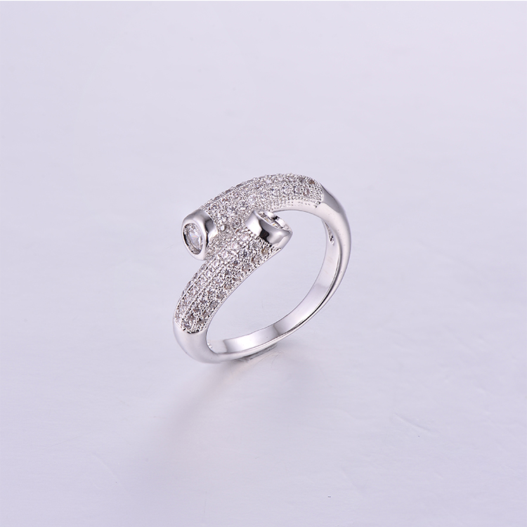 Bar Shape Unisex Silver Ring K0180R