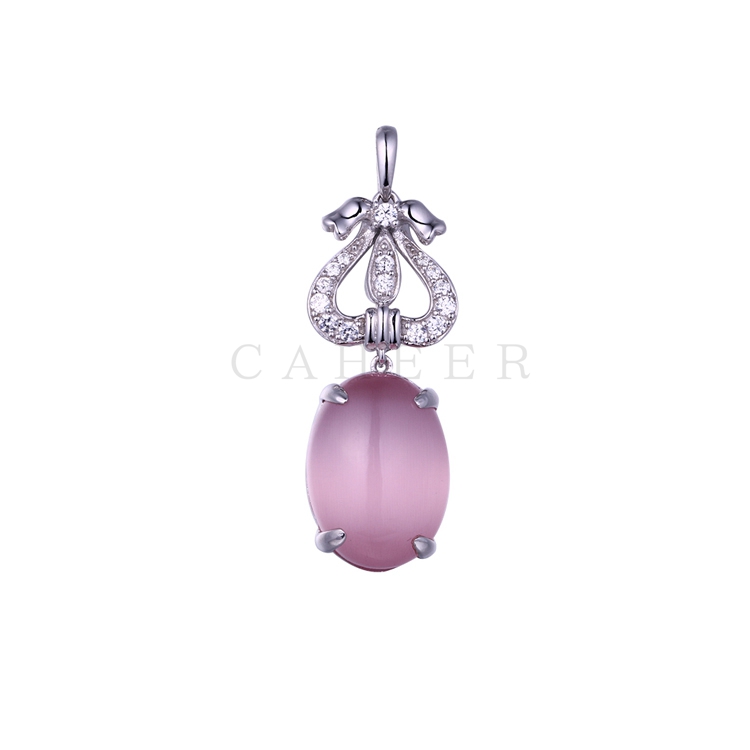 Luxurious Pink CZ Pendant K0067P