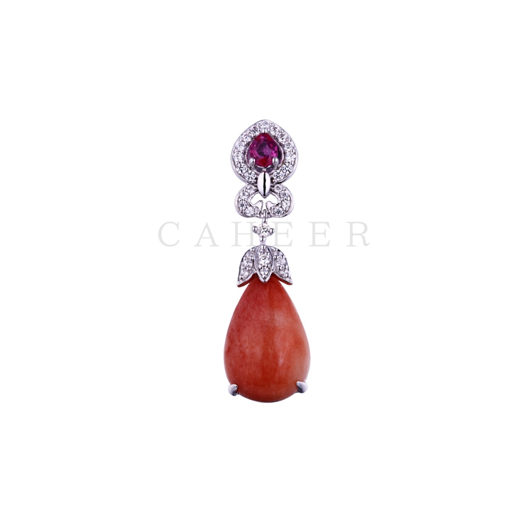 Luxurious Pear CZ Pendant K0074P