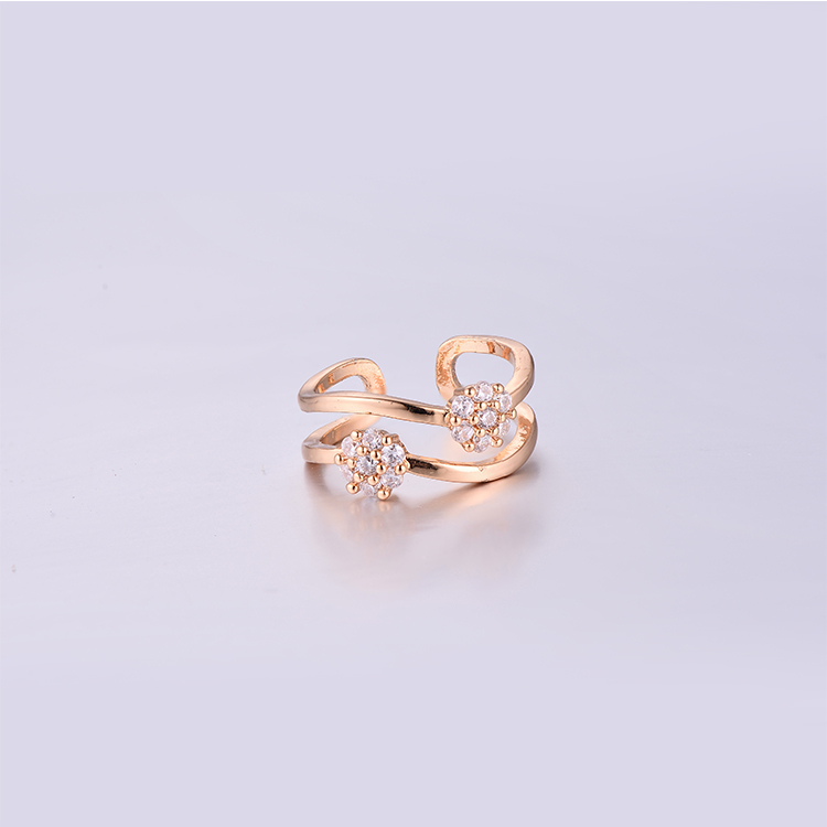 Good Quality Flower Copper Ring K0197R