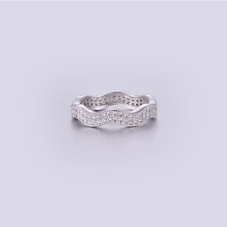 Wave Shape Silver Jewellery Rings K0211R