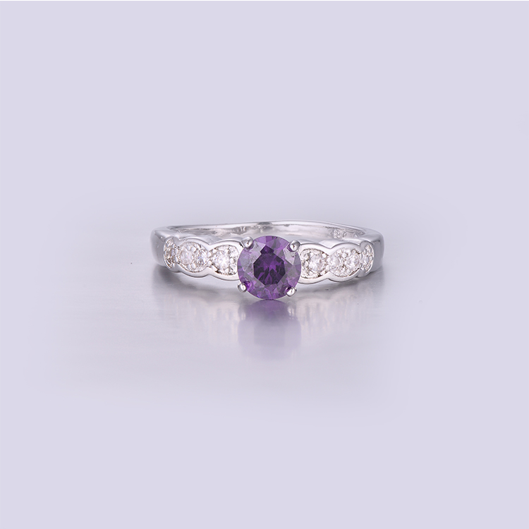 Purple CZ Women Rings K0215R