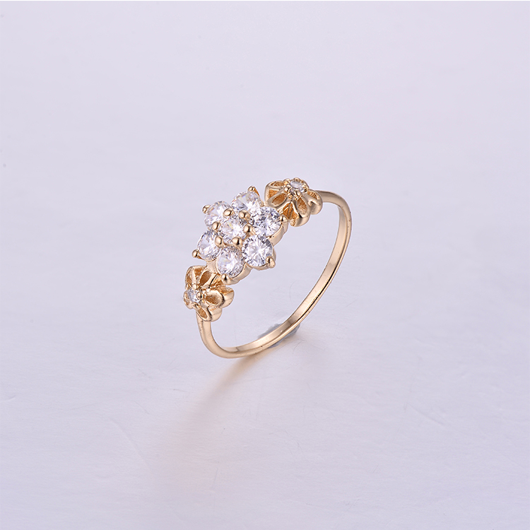 Flower Shape Brass Rings K0220R