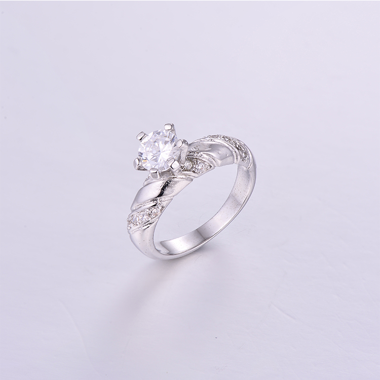 Prong Setting Silver Rings K0229R