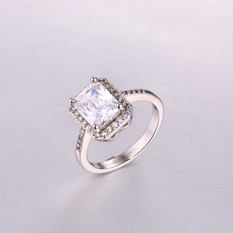 Luxurious Rectangle CZ Ring K0279R