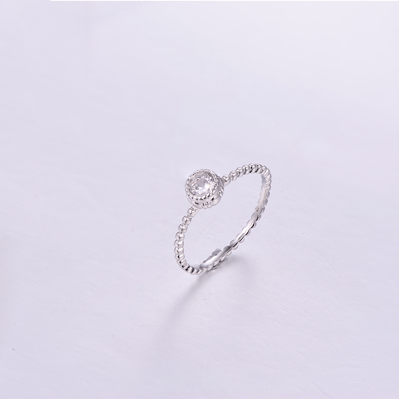 Simple Round CZ Ring K0295R