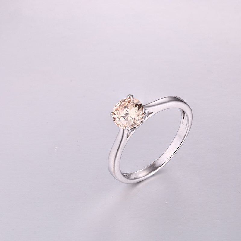 Simple Yellow CZ Ring K0297R