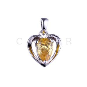 Pear Gemstone Love Pendant K0041P