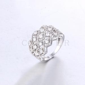 Rhombic Shape Silver Ring K0141R