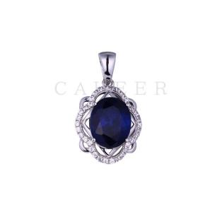 Luxurious Oval Gemstone Pendant K0048P