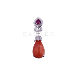 Luxurious Pear CZ Pendant K0074P