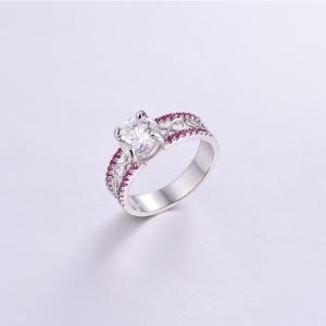 Hollow Ring Surface Rose Red Ring K0204R