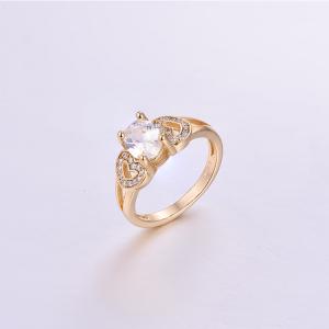 Oval Stone Brass Lady Rings K0222R