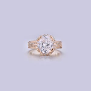 Oval Stone Brass Rings K0359R